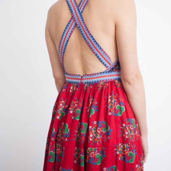 Ulla Johnson Women Lune Patchwork Sleeveless Dress Multi Size 0 - Picture 7 of 7